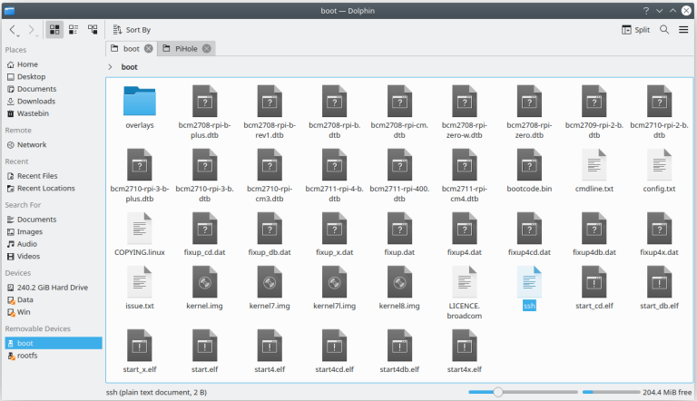 Create ssh tect file