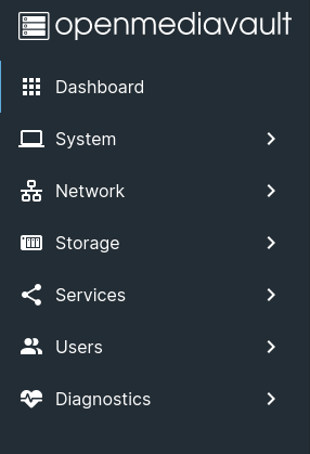 open media vault main options